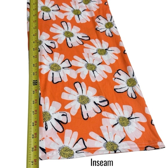 NEW Hello Mello Lazy Daisy Orange Lounge Pajama Comfy Pants Size XL/XXL - Picture 5 of 6